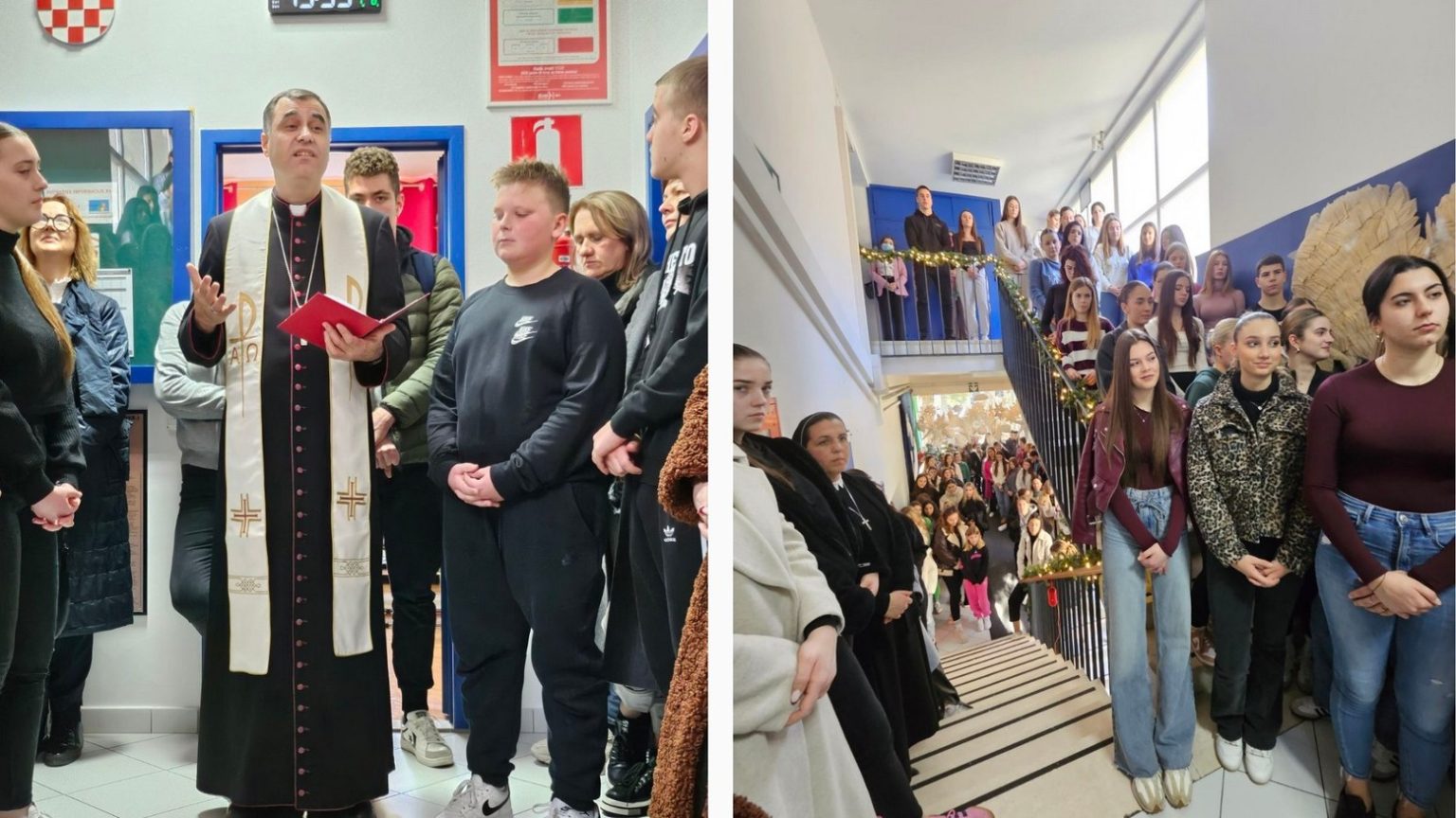 Biskup posjetio učenike i profesore Medicinske škole u Dubrovniku