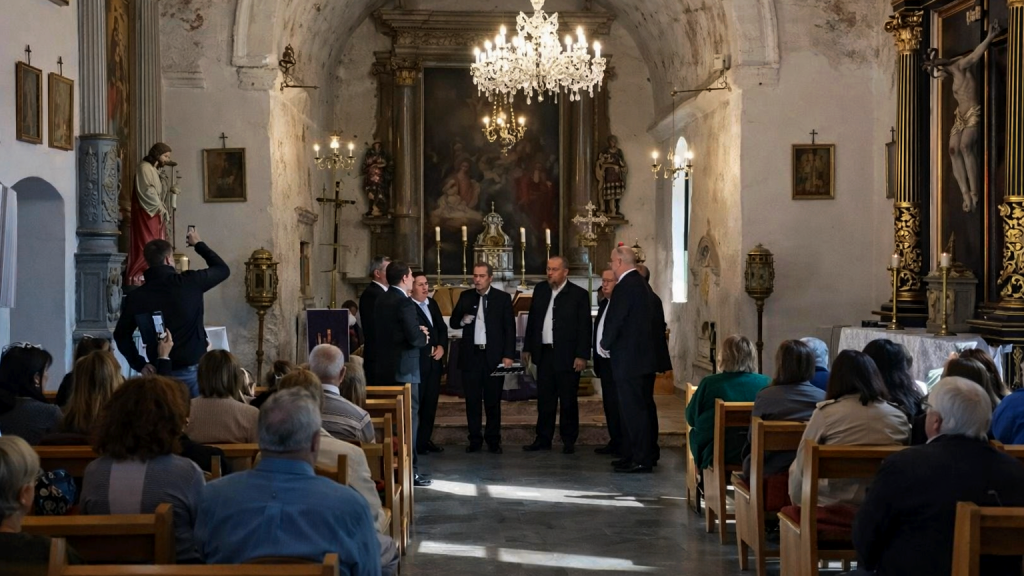Trsteno: Pučki pivači sv. Nikole iz Metkovića pjevali misu na Nedjelju Laetare
